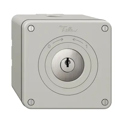 Contact pivotant NAPU NEVO, avec serrure&2 clés, KS, 0<->1, gris clair 