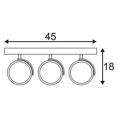 Plafonnier SLV KALU QPAR, 3×GU10 75W IP20 alu brossé 
