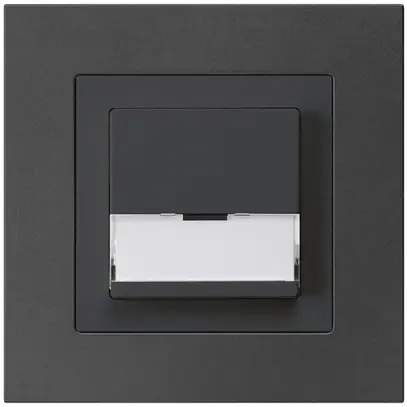 Tasto di suoneria INC A/1L kallysto.pro nero con porta-etichetta 37×15mm 