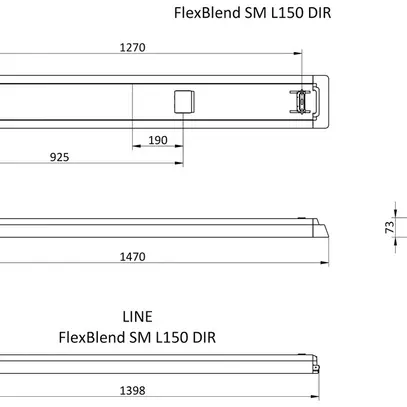 Plafonnier LED FlexBlend StandAlone SM340C 52S/940 SRD PCS U4 L150 blanc 