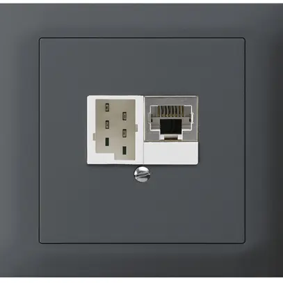 Scatola INS kallysto 1×RJ45s+1×TT83 antracite 