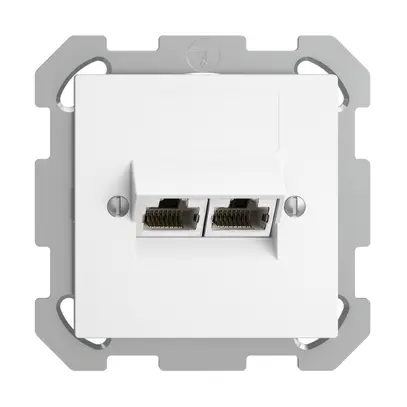 UP-Dose 2×RJ45/s 8P getr. EDIZIOdue weiss ITplus 