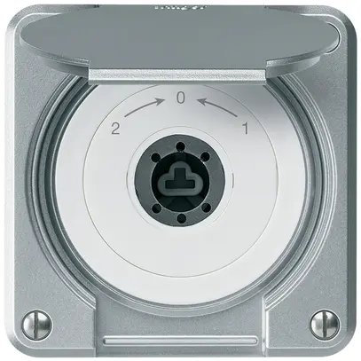 Contatto rotativo a chiave INC robusto IP55 alluminio coper.s.cilindro inv.combi 