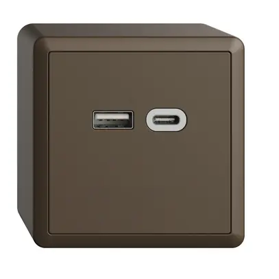 Prise AP USB 18W type A + type C Feller EDIZIOdue FX54 230V 3600mA coffee 