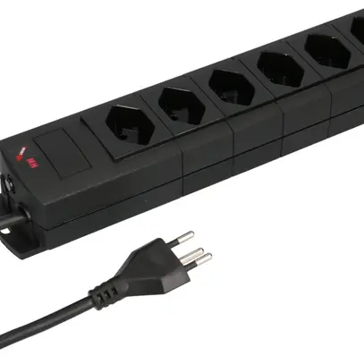 Steckdosenleiste MH 6×T13 Prime-Line Td 3×1mm² 5m schwarz 