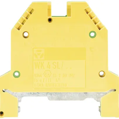 Morsetto di terra componibile WK 0.5…6mm² 2×vite 1 piano guida 35mm verde/giallo 