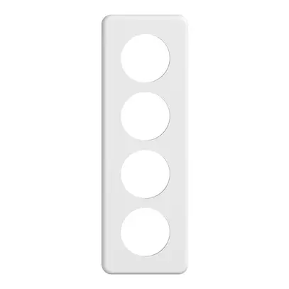 Abdeckplatte STANDARDdue 4×1 weiss 4×Ø50 