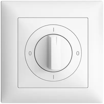 Kit frontaleEDIZIOdue 0-1-0-1 88×88mm bianco per interruttore rotativo 