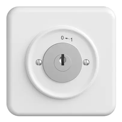 Contact pivotant ENC 0<-1/2P STANDARDdue blanc avec serrure de sûreté 