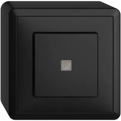 Poussoir AP EDIZIOdue LED jaune ARL noir 