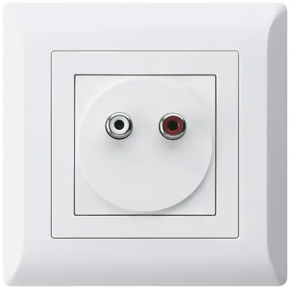 Prise de raccordement ENC kallysto.line audio RCA blanc 