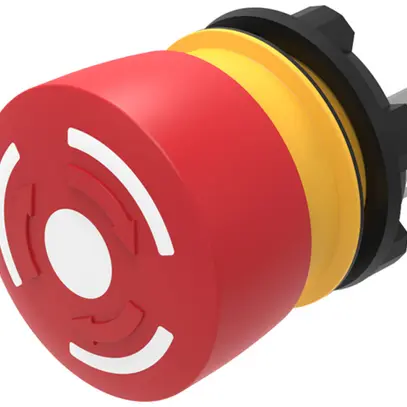 Pulsante a fungo EAO 84 1NC raccordo a saldare/a spina Ø22.3mm rosso/verde 