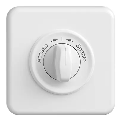 Kit frontale Acceso->I<-Spento STANDARDdue 90×90mm bianco 