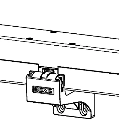 Entrainement à chaine Ecchain, blanc, RAL 9010, avec console GEZE 