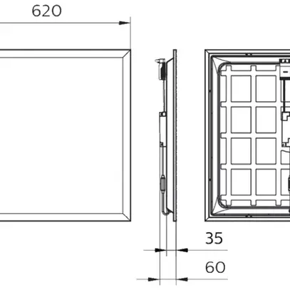 Plafonnier INC LED Philips Ledinaire RC066B OC 34W 3400lm 830/835/840 blanc 