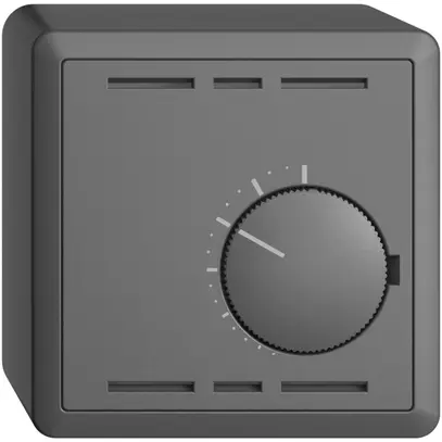 Thermostat d'ambiance AP EDIZIOdue gris foncé, sans interrupteur 