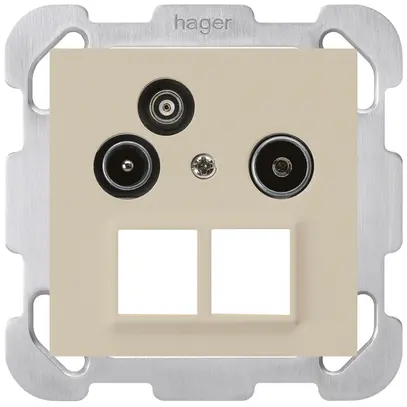 UP-Antennendose R/TV/Daten HMS kallysto B 19dB beige 