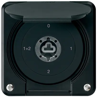 Interruttore a chiave INC robusto IP55 copertura senza cilindro S1/1P ne combi 
