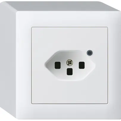 Prise AP Hager kallysto 1×T23 illuminé Q blanc ultra 