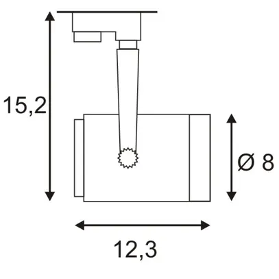 Proiettore SLV EURO SPOT, GU10 25W con adattatore 3-fasi IP20 bianco 