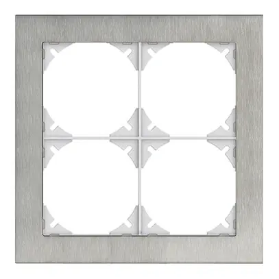 Telaio di cop. EDIZIOdue prestige 2×2 acciaio cromat.smerigliato 