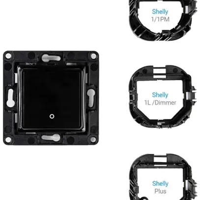 UP-Wandsender Shelly Wall Switch 1 1-Kan 70×70×12mm schwarz 
