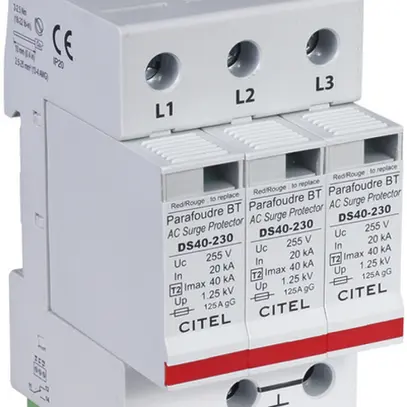 Parasurtension Flury DS 40S type 2, 3-pôles 