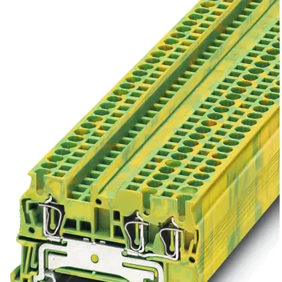 Borne à ressort de traction 0.08…4mm² TWIN vert/jaune 