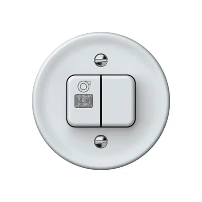 Interruttore a pulsante luminoso origin sch 3 + ventilatore LED 60×60mm bianco 
