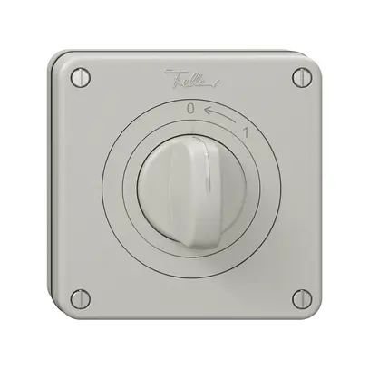 Contact pivotant NUP NEVO, avec manette, KS, 0 <- 1, gris clair 