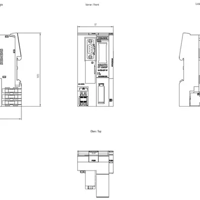 Modulo d'interfaccia PLC Siemens SIMATIC ET200SP PROFIBUS IM155-6DP HF 3-parti 