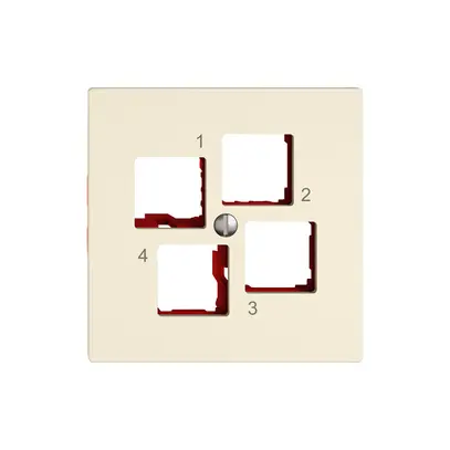 Kit de montage EDIZIO.liv EASYNET S-One SNAPFIX® droit 4×RJ45 cr 