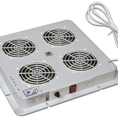 Système de ventilation pour toit, 4 ventilateurs, avec thermostat, 380×380mm 