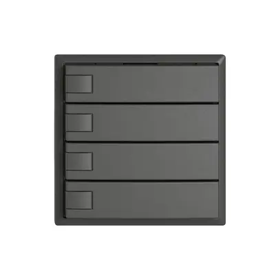 Poussoir KNX RGB EDIZIO.liv SNAPFIX® capteur temp.s.LED 4× comm.1T grf 