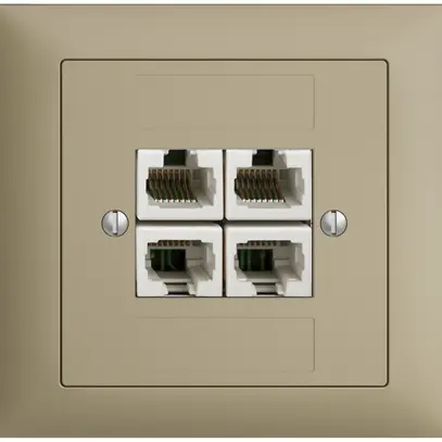 Prise INC 4×RJ45/u 4P sép.EDIZIOdue sand ITplus 