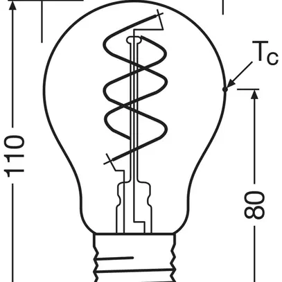 Lampe LED Osram Vintage 1906 E27 8W 806lm 822 VAR Ø60×110mm type A or 