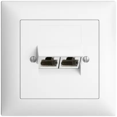 Presa INC 2×RJ45/s 8P sep. EDIZIOdue bianco ITplus 