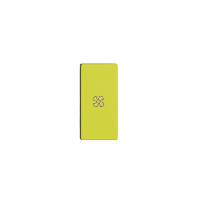 Pulsante 1/2 INC horiz. Edue Wiser simbolo ventilatore lemon 