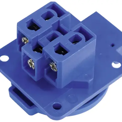 Presa INS A. Steffen 1×T13 10A 250V 50×62×45mm con coperchio blu 