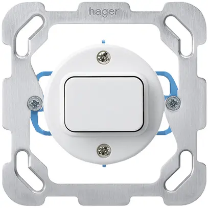 Inserto per interruttore INC basico 3/1L con placca di fissaggio bianco 