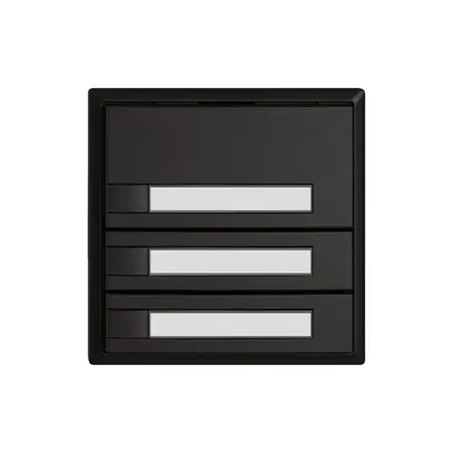 Poussoir KNX RGB EDIZIO.liv SNAPFIX® capteur temp.s.LED étiqu.3× comm.1T no 