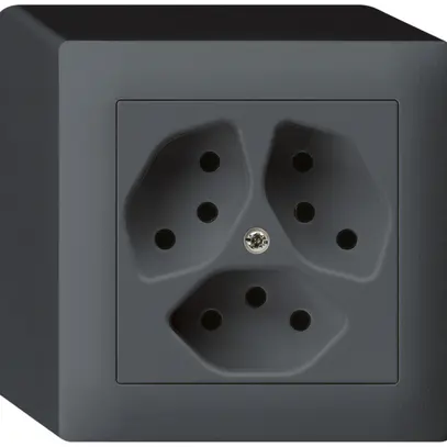 Prise AP kallysto 3×T13 anthracite 