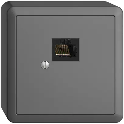 Boîte AP 1×RJ45/u 8P EDIZIOdue gris foncé, R&M swissline 