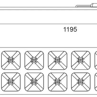 EB-LED-Deckenleuchte Sylvania Quadro 36W 4600lm 840 IP40 DALI 1195×395mm weiss 