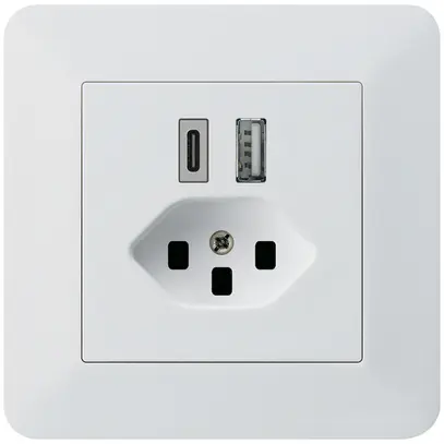 Prise de charge USB ENC kallysto.trend 18W PD 1×type A 1×type C T23 blanc 