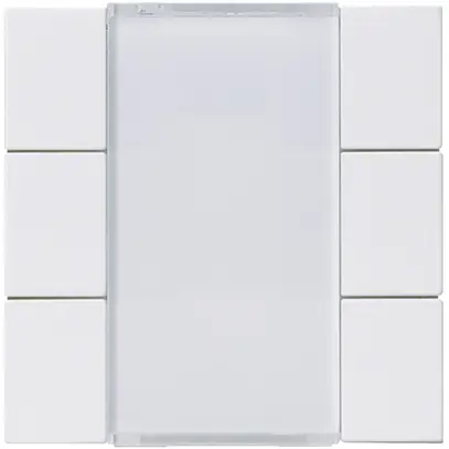 Faccia pulsante Hager basico KNX sestuplo bianco 45×45mm 