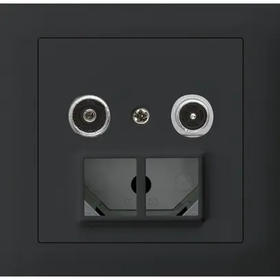 Prise multimédia INC kallysto R-TV avec boîte INC G3 montage T 19dB 2GHz noir 