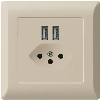 Presa INC 2×USB & T13 kallysto.line 2400mA beige 