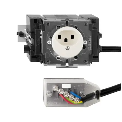 Presa INS FH T23 L3 bianco 49…69mm per cavo piatto Technofil 