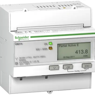 Contatore energia AMD Schneider Electric iEM3110 MID 3P+N 63A impulsi 